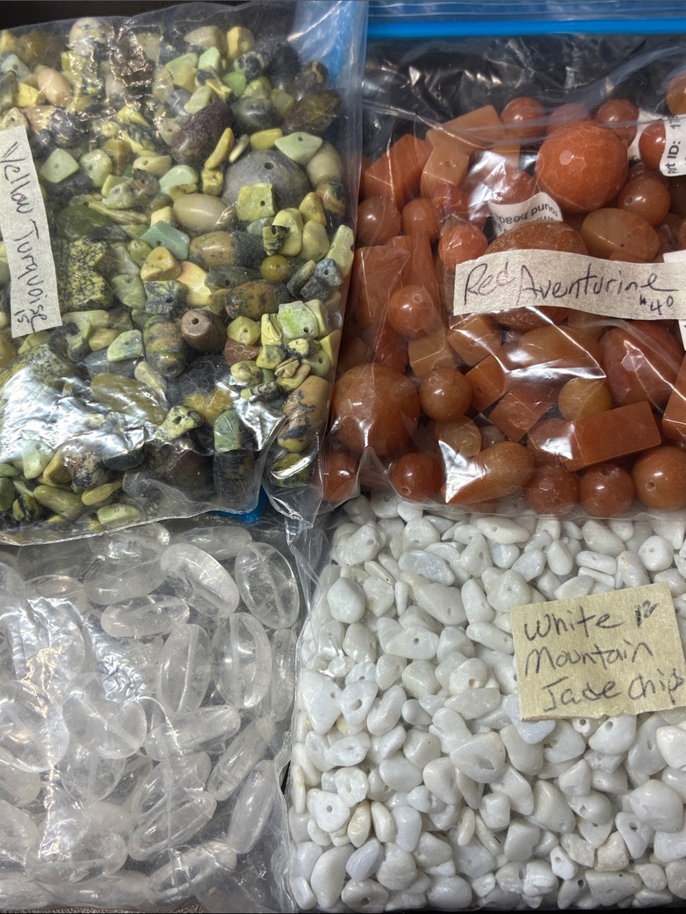 Lot of 2+ pounds assorted gemstone beads - great for jewelry making